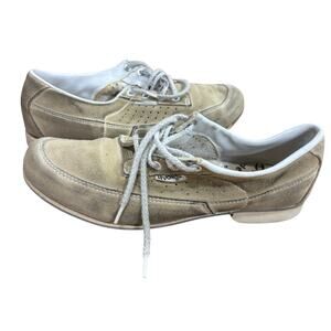 VTG HYDE Bowling Shoes 60s-70s Tan Suede Leather, Womens size 8